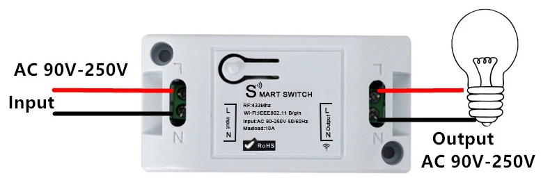 QIACHIP Wi-Fi Smart Switch Беспроводной удаленного Управление свет таймер реле AC 110 V 220 V домашней автоматизации работы с amazon Alexa