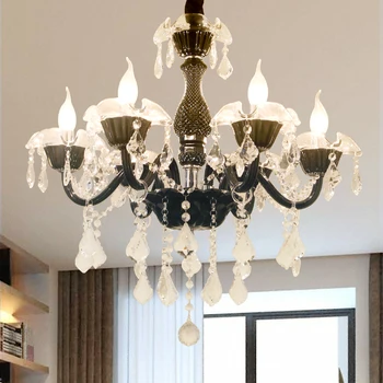 

Crystal Chandelier lighting chandeliers Gray Color Lustres de Cristal restaurant for dining Living Room Indoor Decoration lamp