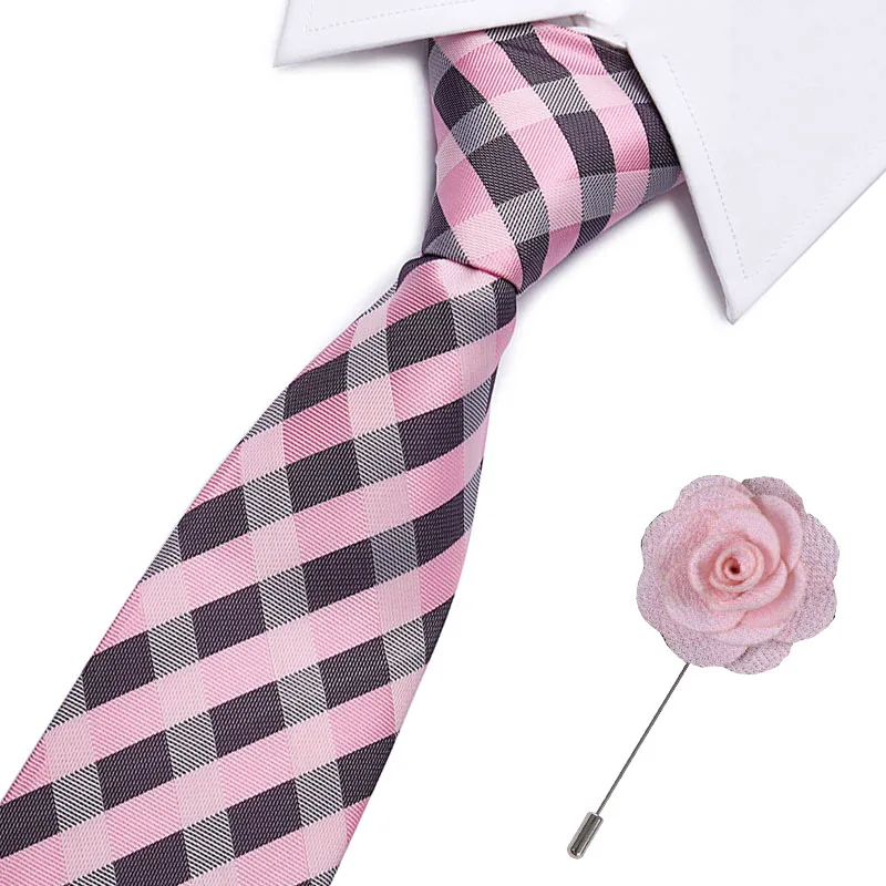 Новый 100% шелк галстуки для мужчин модные галстук набор плед полосой Ман галстук с подарочной коробке дополнительный длинный размер 145*7,5 см