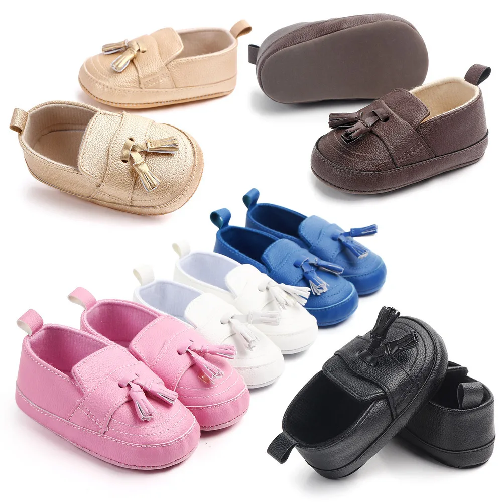 2019 New Soft Soled Baby Shoes Pu Leather Baby Moccasins Infant Girl