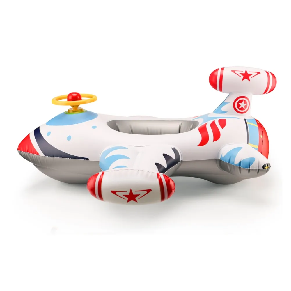 Детский аэроплан поплавок Аксессуары детский спасательный круг ребенок надувной самолет плавание кольцо сиденье бассейна малыша поплавок кольцо