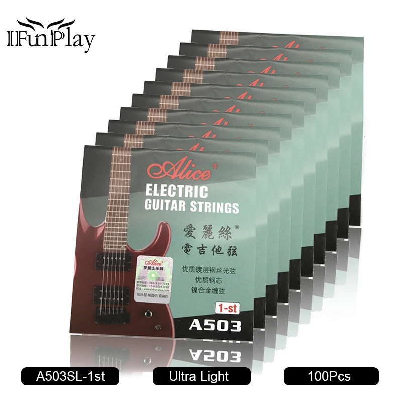

100pcs Alice Electric Guitarra String A503 A503SL .009 inch .23 mm 1 1st High E First String for Electric Guitar Wholesale