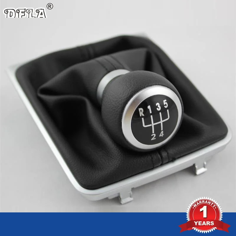 

For VW Passat B6 B7 2005 2006 2007 2008 2009 2010 2011 2012 2013 2014 2015 Car 5 Speed Gear Stick Shift Knob With Leather Boot