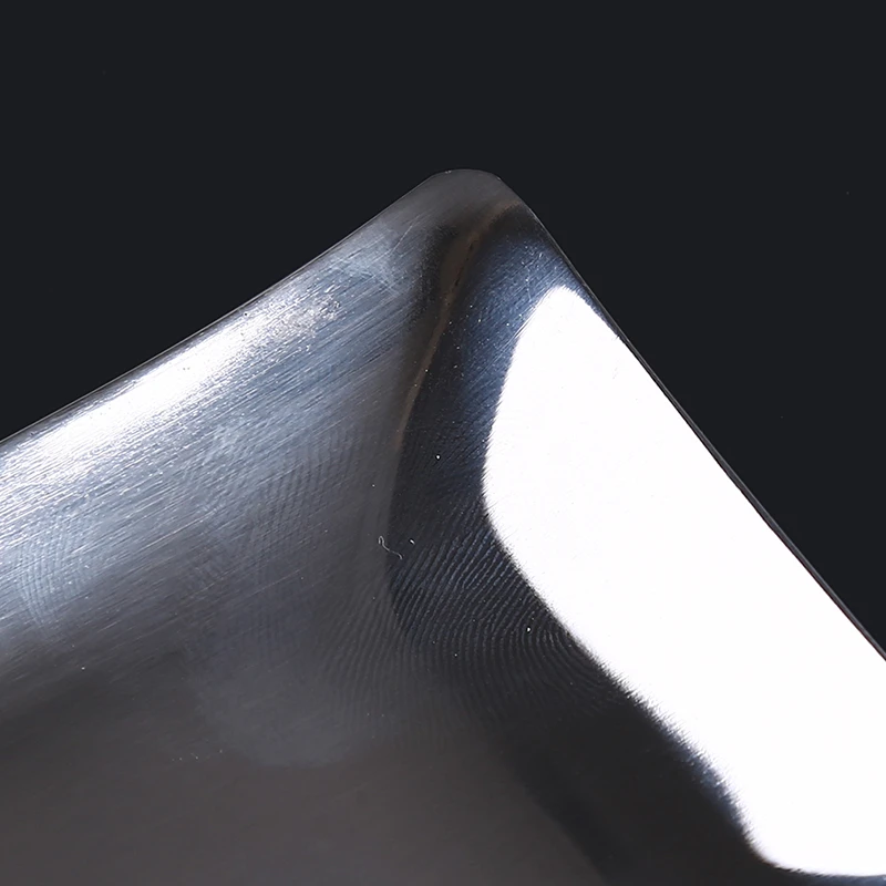 High Quality Stainless Steel Snack Tray Table Ware Fine Polishing Salver Snack Dessert Tray Napkin Tissue Plate Dish 2019 New