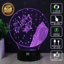 СТРЕЛЕЦ 3D лампа 12 созвездий светодиодный декоративный Настольный светильник USB необычный ночной Светильник детский подарок Хуэй Юань бренд