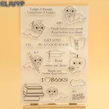 KLJUYP Reader Books Transparent Clear Silicone Stamp/Seal for DIY scrapbooking/photo album Decorative clear stamp sheets