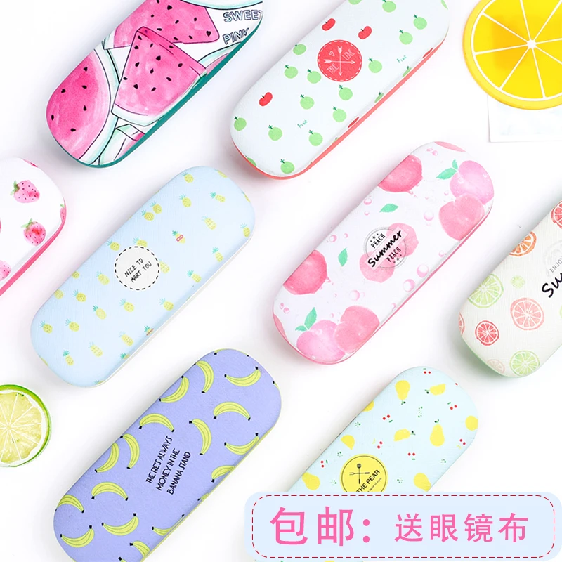 

Glasses case female Korean small fresh and simple portable student cute glasses box fashion