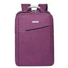 Marca de Calidad A Prueba de agua de Viaje 15 Bolsa Unisex Mochila Mochila Femenina Bolsa de Ordenador Portátil Portátil Bolsa Mochila para Las Mujeres Púrpura