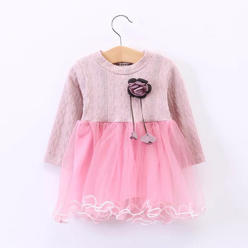2018 Spring and autumn 0 2T baby clothing flowerl lace lovely princess