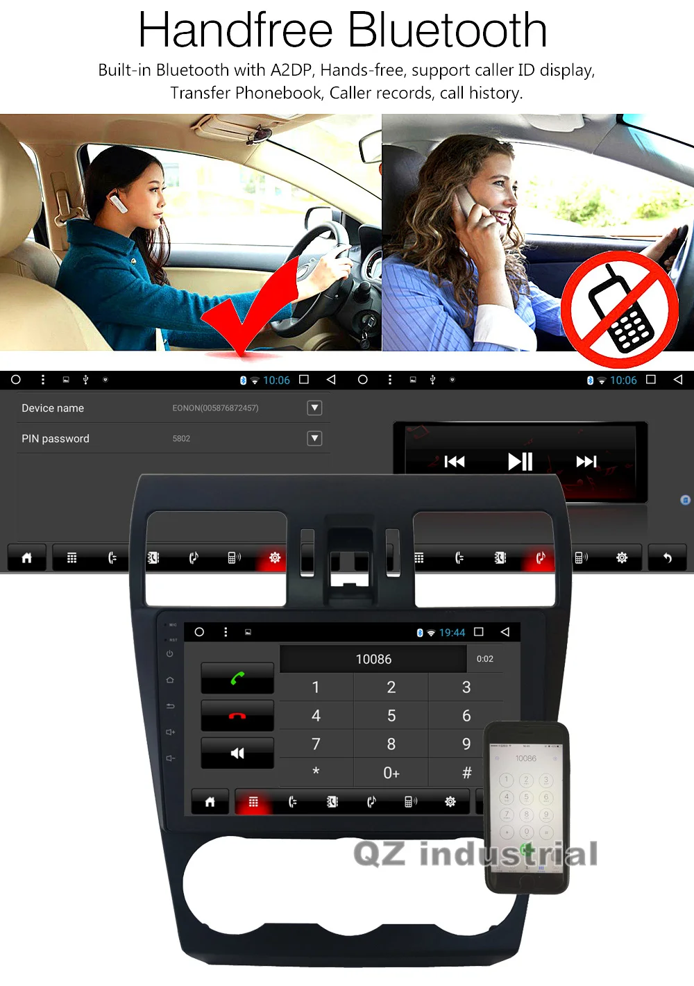 Discount QZ Industrial HD 9inch Android 8.1 T3 for Subaru WRX Forester 2014-2016 Car DVD Player with Canbus GPS 3G 4G Radio Navi WIFI RDS 7