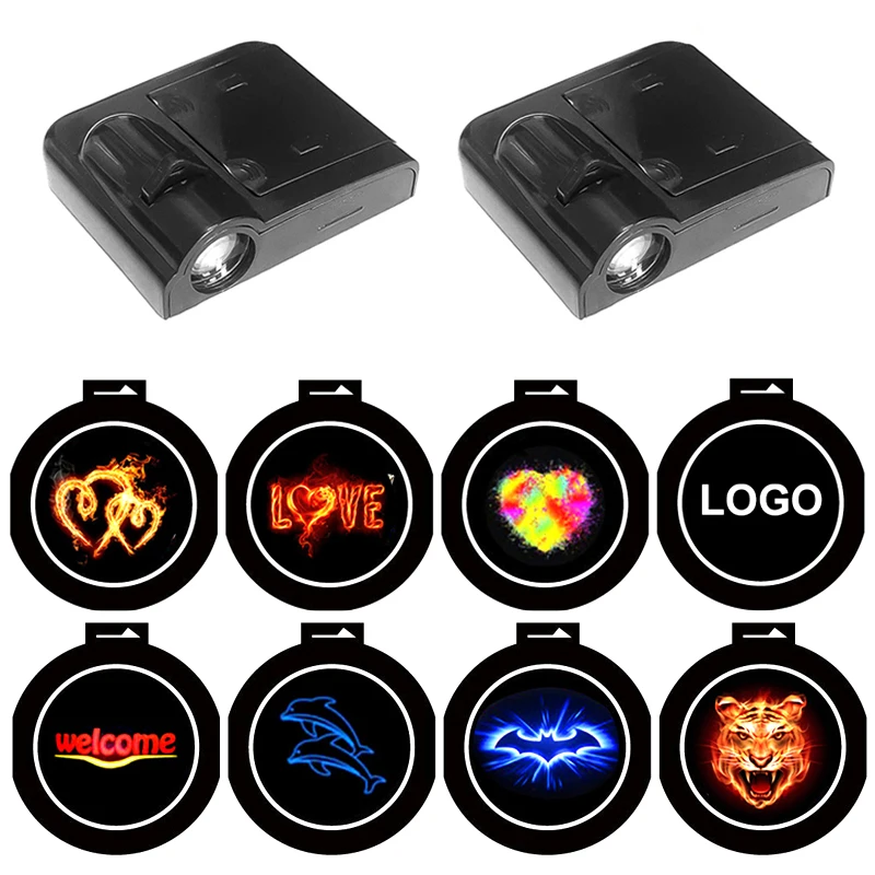 

1pcs Universal LOGO Wireless Car Auto Mount Door Welcome Projector Light LED Laser Courtesy Light LED Car Door Ghost Shadow Lamp