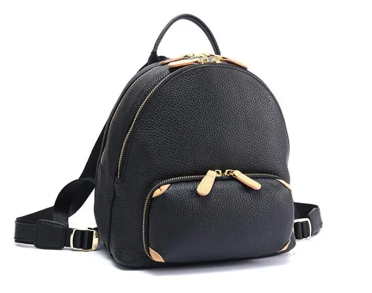 Высококачественный Женский маленький мягкий рюкзак из натуральной коровьей кожи, школьная сумка для женщин