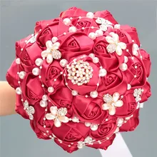 Восемь различных стилей винно-красного цвета с бриллиантами, держащей ленту, искусственная Роза, украшение невесты, свадьба