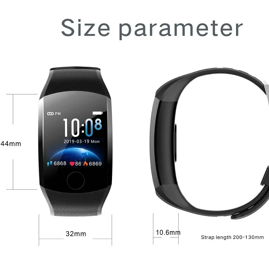 Focusmart 2019 Q11-tt Smart Watch Multilingual Word Library Real-time Heart Rate Measurement Intelligent Reminder Smart Watch