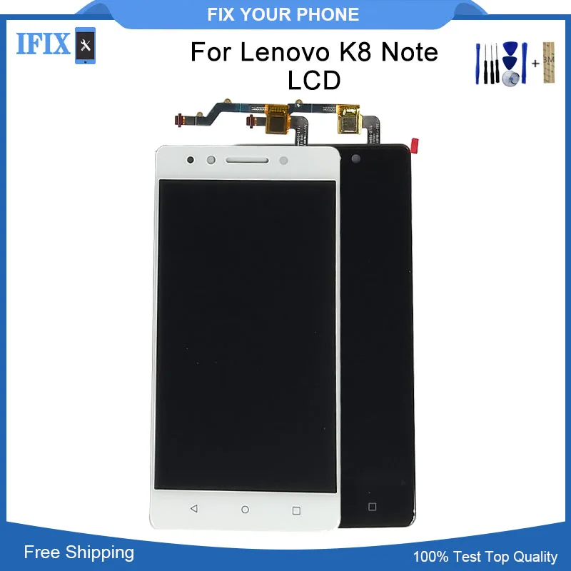 

5 inch 1920 x 1080 For Lenovo k8 Note LCD Display Touch Screen Digitizer Panel Assembly Black Full Tested With Free Tools