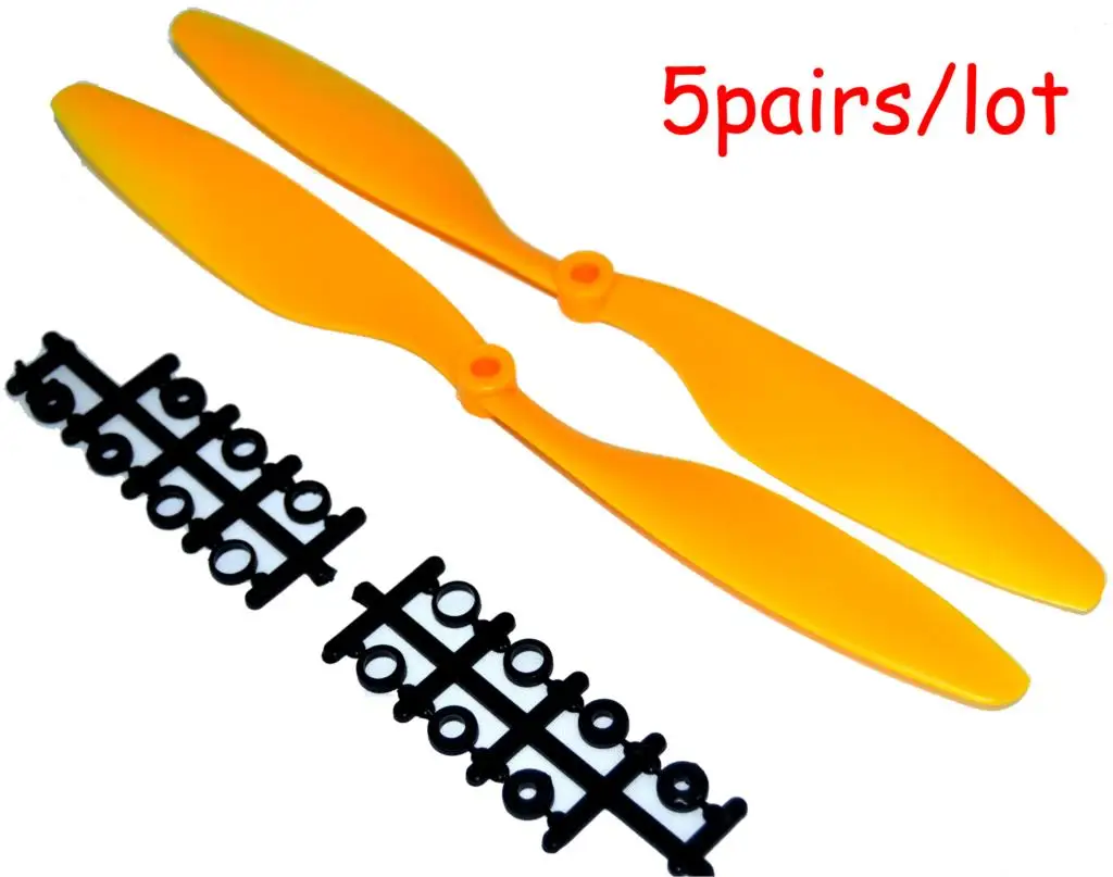 

1045 10"*4.5" Blade Propeller(Yellow) props For RC 4-axis KK Multicopter Quadcopter +Free shipping