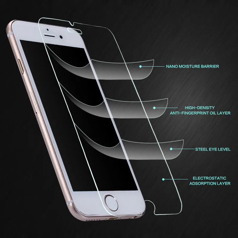 Закаленное Стекло для iPhone 6 6S Plus на закаленное защитная пленка Экран протектор