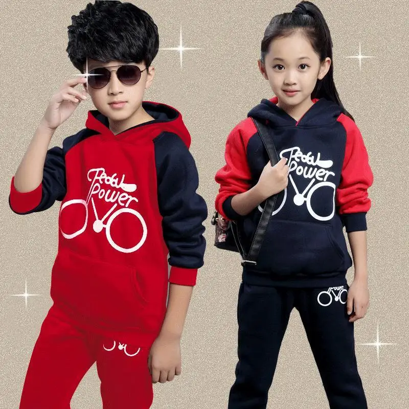 New Boys Girls Clothing Set Autumn Children Suit Long Sleeved Fashion