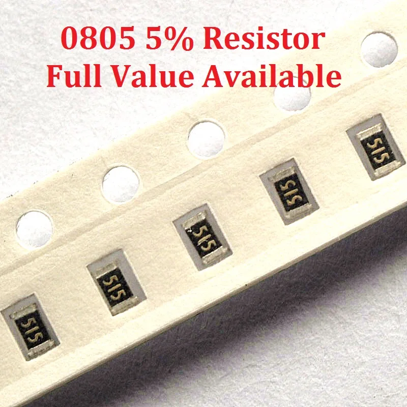 300 шт./лот SMD чип резистор 0805 16R/18R/20R/22R/24R/ 5% Сопротивление 16/18/20/22/24 Ом резисторы k