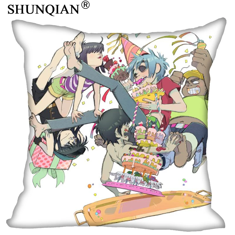 Наволочка на заказ с изображением Gorillaz квадратная молнии 35x35 45x45 60x60 см (с двух