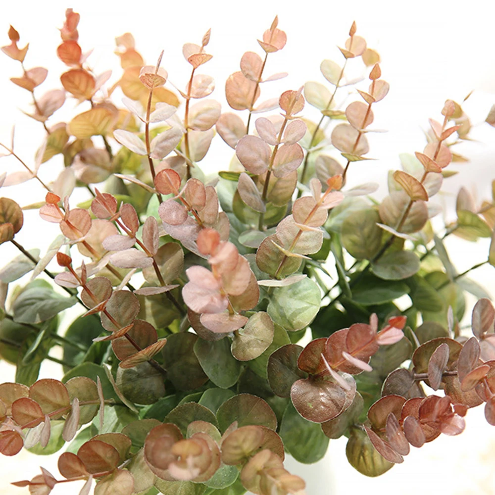 

New 2018 1 PC Artificial Plant For Floral Decor Small Eucalyptus Money Leaf Simulation Flower Plant Wall Fake Bottle Flower