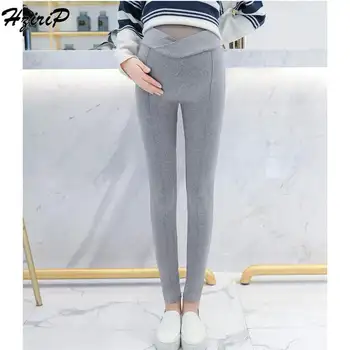 

Hzirip 2018 Casual High Waist Simple Comfortable Maternity Pants Stylish Pants Leggings Care Belly Trousers Pregnant 3 Colors