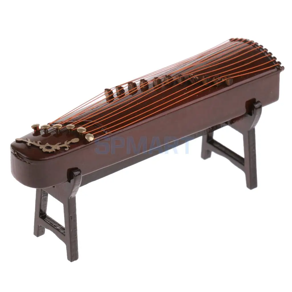 Dollhouse Miniature Plucked Musical Instrument Guzheng Chinese Zither