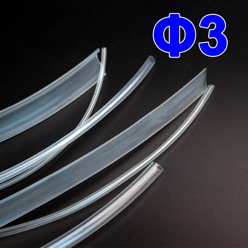 

1Meter/lot 3mm Ultra thin Transparent Clear Heat Shrink Tube shrinkable tubing heatshrink cable Sleeving Wrap Wire kit