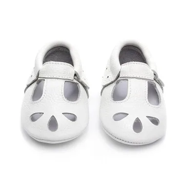 Высокое качество Натуральная кожа полые капли воды стиль детские мокасины мягкие подошвы для маленьких мальчиков обувь для девочек обувь для малышей - Цвет: white