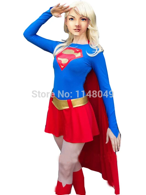 Adulti Bambini Supereroe Cosplay Costumi Super Ragazze Vestito Copriscarpe  Tuta Superwoman Dress Donna Super Eroe Halloween Vestiti