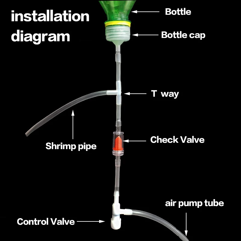 1 компл. Рассол инкубатор для креветок DIY инкубационные инструменты аквариум инкубаторная система колпачок клапан шланг комплект фея яйцо