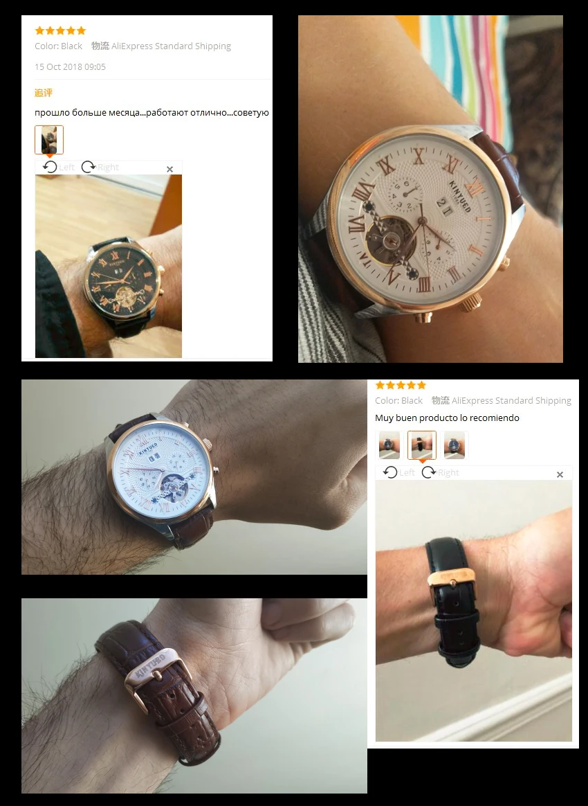 clássico rosa ouro couro relógios de pulso mecânicos reloj hombre 2020
