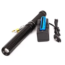 Масштабируемые 3 режима Q5 светодиодный Бейсбол бита аварийного фонарик вспышки света TorchBaton самообороны-самооборона с Батарея+ Зарядное устройство