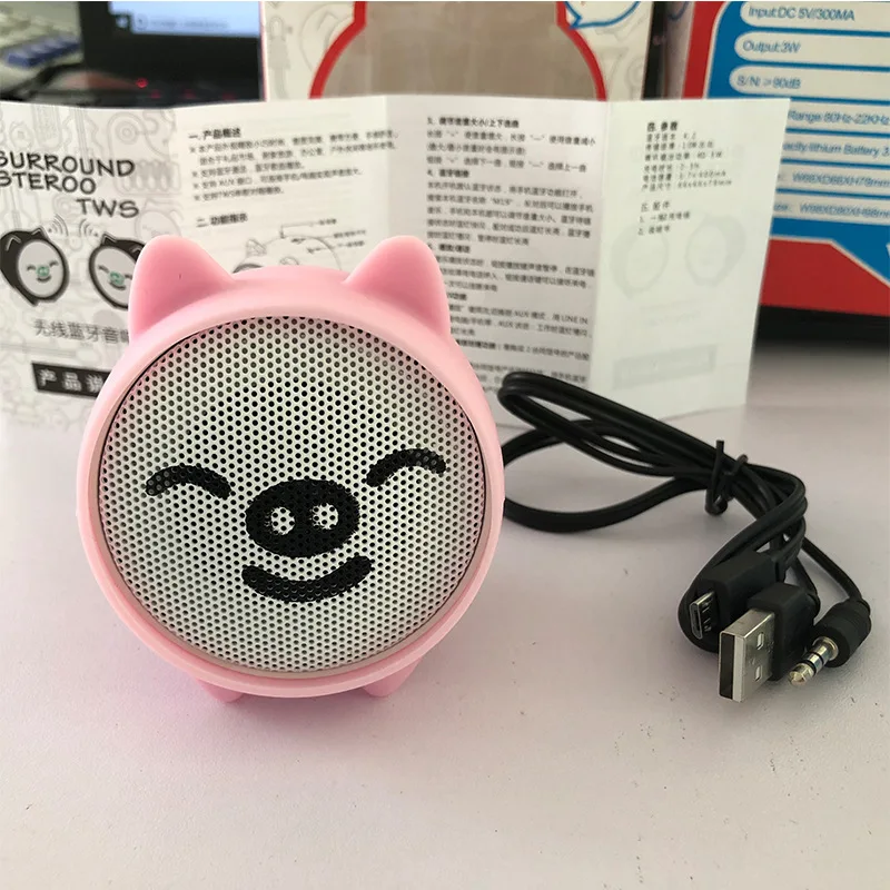 M19 частная модель свинья bluetooth динамик оптовая продажа с фабрики мультфильм кукла