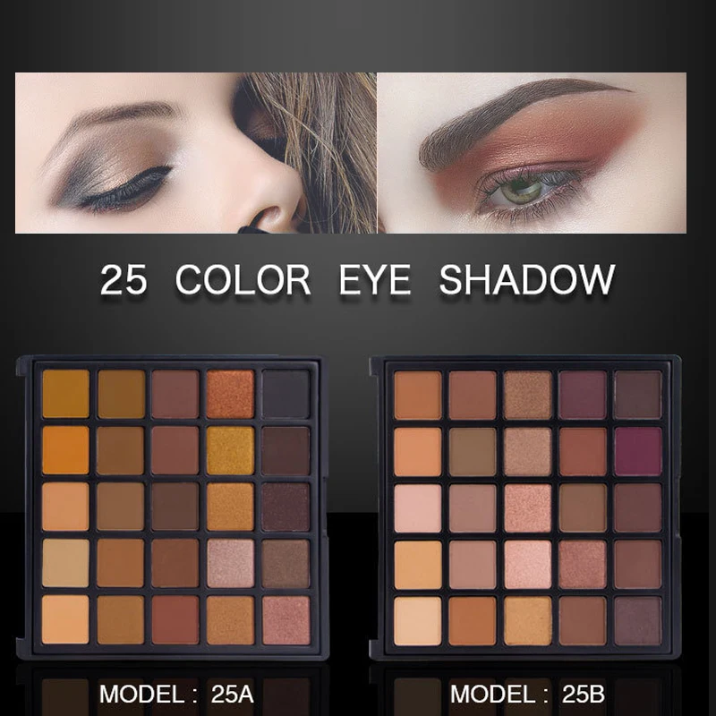 

2019 New Make Up 25 Earth Colors Matte Eye Shadow Pallete Glitter Eyeshadow Palette of pigment Cosmetic Palette eye shadow