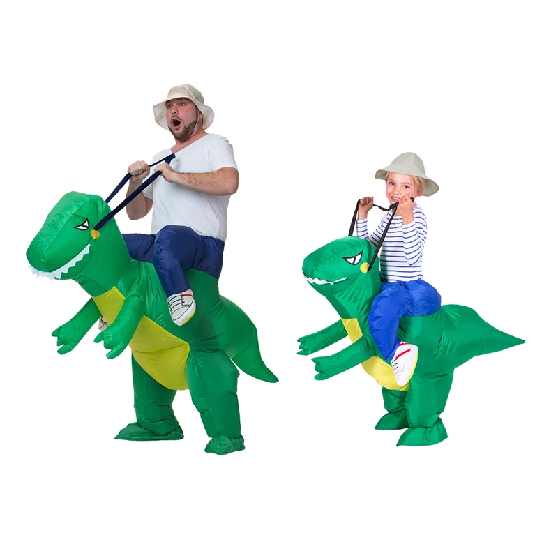 

Adult Or Kids Inflatable Ride On Walking Dinosaur Animal Cosplay Costume Halloween Costumes For Women Man Childre Fancy Dress