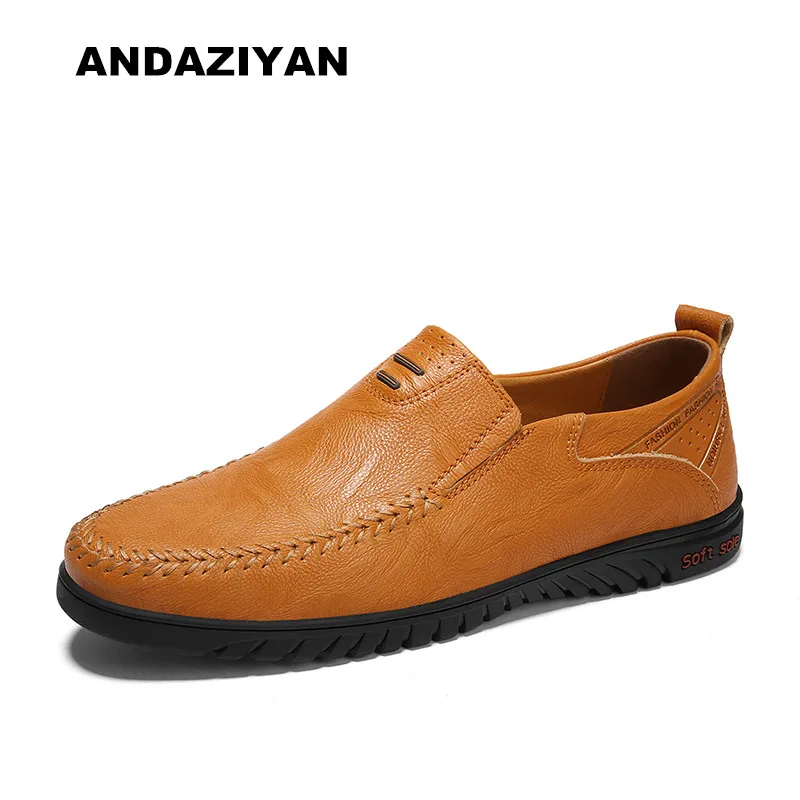 

Leather peas shoes men business casual shoes driving shoes soft surface