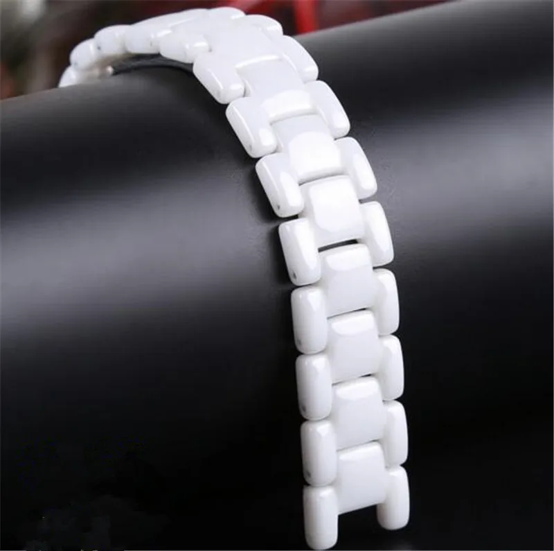 14mm White Ceramic Watchband 7MM Concave Interface End Replacement Women's Watch Strap Small Bracelet Wristwatches Bands Belt