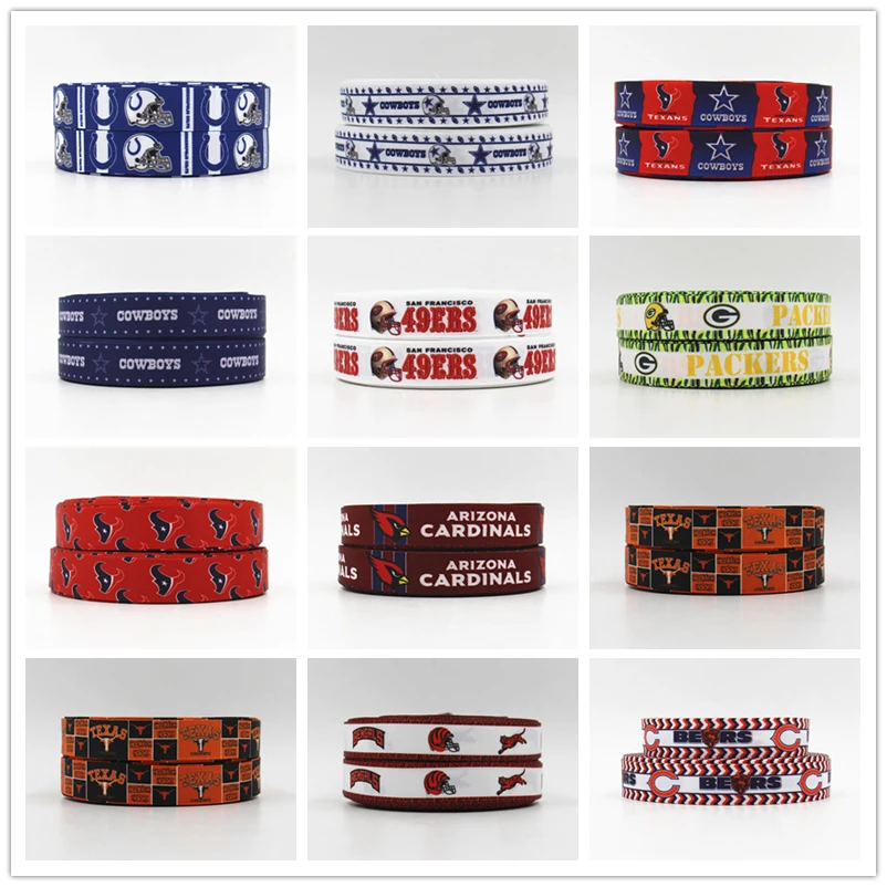

Q&N ribbon 16mm 22mm Sport printed grosgrain ribbon/FOE DIY Head Accessoris Gift Wrapping Decorative Holiday Decoration Material