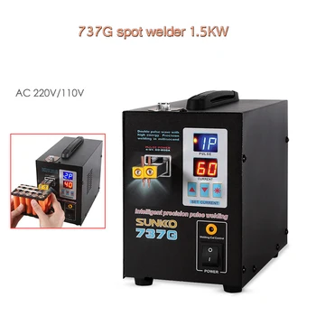 Best SUNKKO 737G Spot Welders 1.5kw Precision Pulse Battery Spot Welder Led Light Welding Machine For 18650 Battery Pack Spot Welder