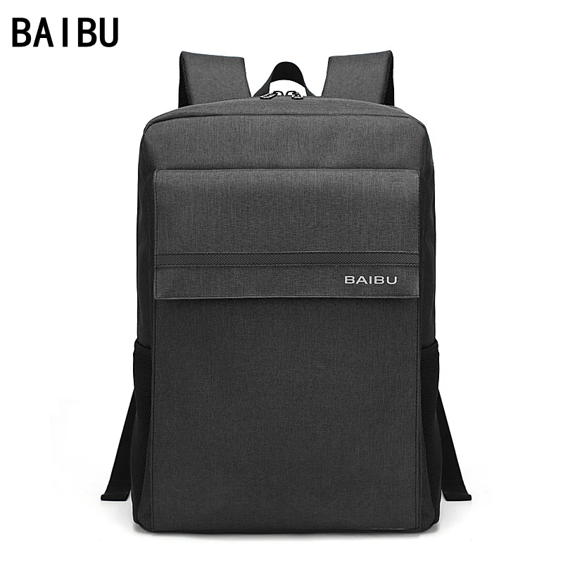 

BAIBU high quality Men bag Multifunctional school Backpack Waterproof 15.6 inch Laptop Backpack USB Charging Travel Bag
