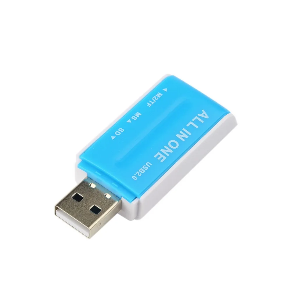 USB провод требуется все в одном портативный USB 2,0 мульти памяти флэш-карт ридер адаптер для SD TF M2 MS разъем