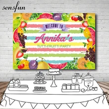 Sensfun Tutti Fruit Party sfondo anguria fragola uva arancia Banana pera estate compleanno fotografia sfondi
