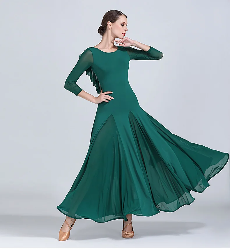 Новое Бальное Платье для соревнований по танцам, бальные платья для вальса, стандартное платье для танцев, женское бальное платье S9035