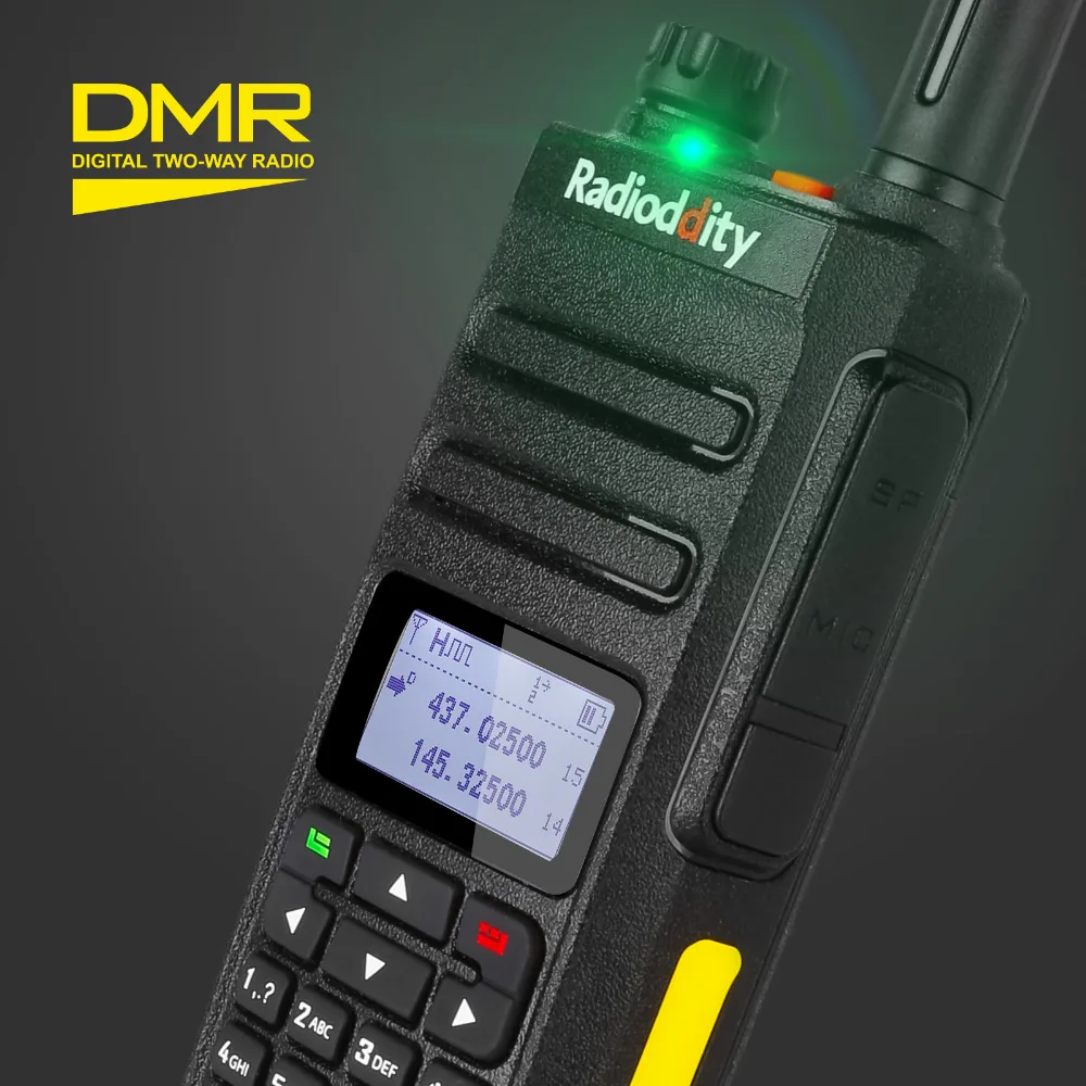 Digital Two Way Radio Radioddity GD-77 Dual Band Dual Time Slot Walkie Talkie Motrobo Tier 1 Tier 2 Transceiver DMR with Cable