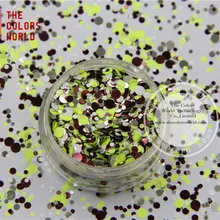 RFM321-194 разноцветные Круглые пайетки в горошек для дизайна ногтей, геля для ногтей, макияжа и украшения своими руками