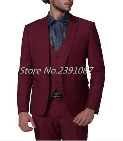 Costom Made 2017 Silm Vogue Men's New Cool Excellent Business House Suit Three Pieces_