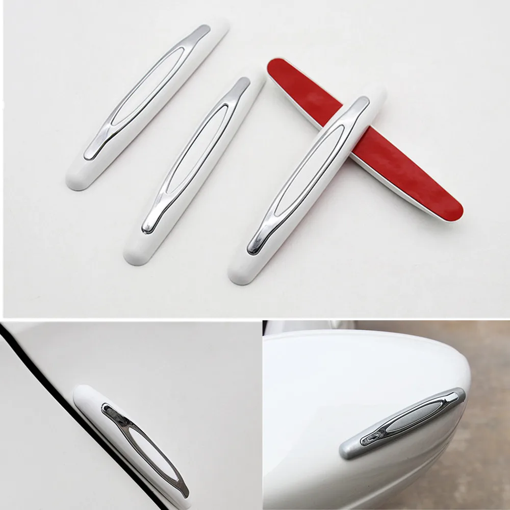 

4pcs/set Universal Car Door Guard Edge Corner Bumper Buffer Trim Molding Protection Strip Scratch Protector Car Door Crash Bar