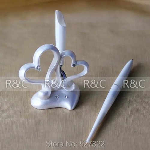 Free Shipping Double Hearts Wedding Pen Resin with Exquisite Packaging for Wedding Favors Gift Party Brithday Gift