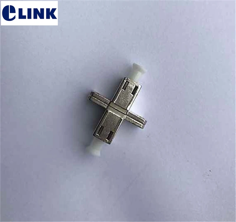 

LC simplex metal fiber adapter with flange SM MM APC optical fiber connector metal housing ftth coupler Factory supply ELINK